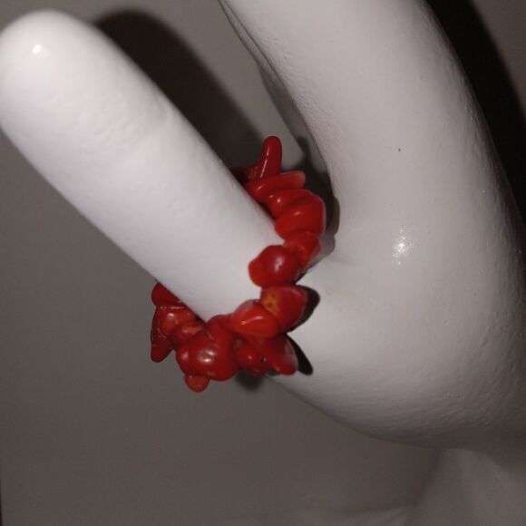 💕5/25 Red stone chip ring - Picture 1 of 2